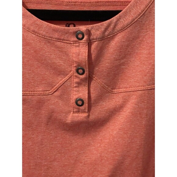 Pearl Izumi Sz M Long Sleeve Snap Button Shirt Women's Coral w/ Thumbholes - Picture 2 of 8